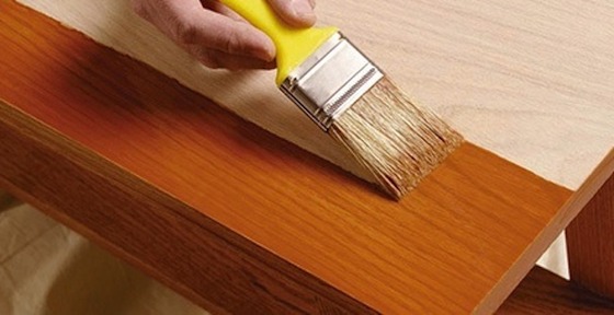 polishing wooden furniture