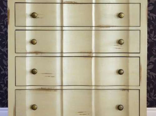Wooden Furniture White Classic Cabinet